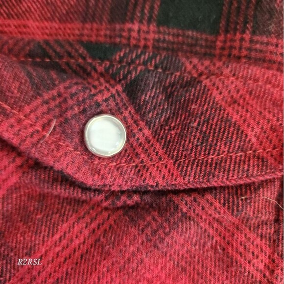Canada Weathergear red  pearl snaps button down flannel womens s/p - Picture 4 of 10